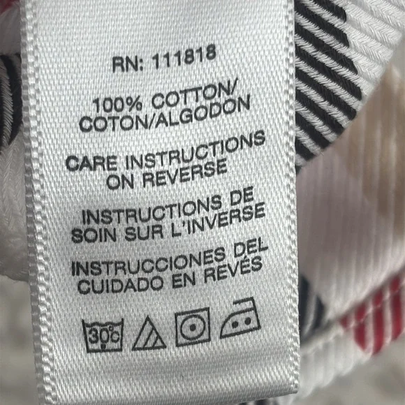 NWT Michael Kors Mens White Striped 100% Cotton Long Sleeve Button Shirt L LARGE - Picture 12 of 14